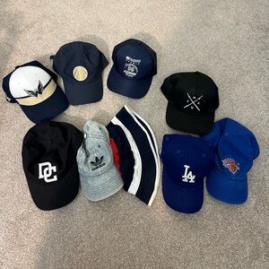 New Era Blue and Black Baseball Hats Collection with bucket hats